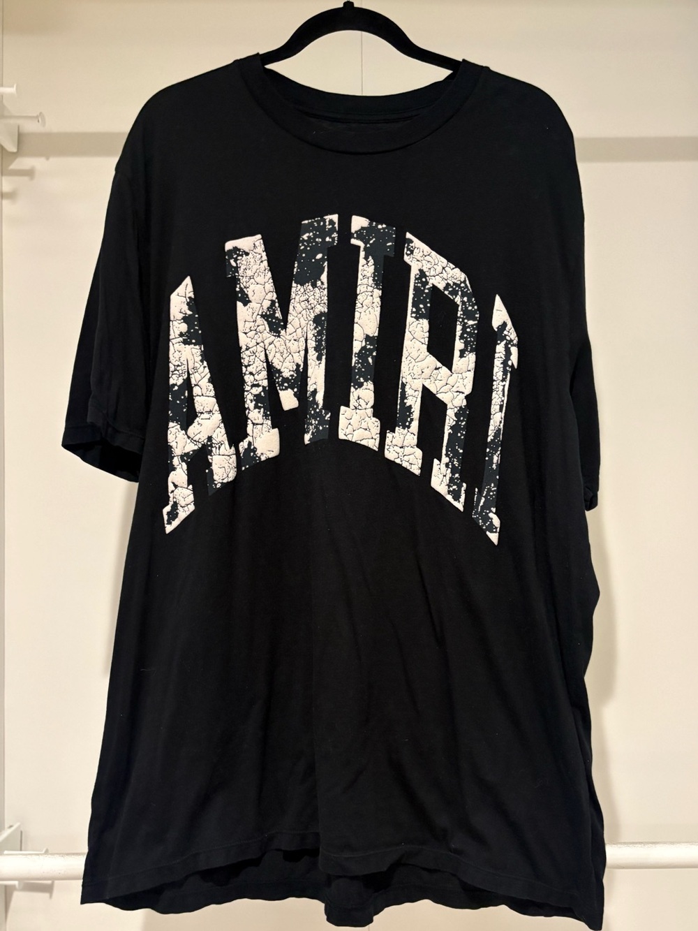 AMIRI Logo T-Shirt Black Cracked Graphic Men’s L (44) Designer Streetwear